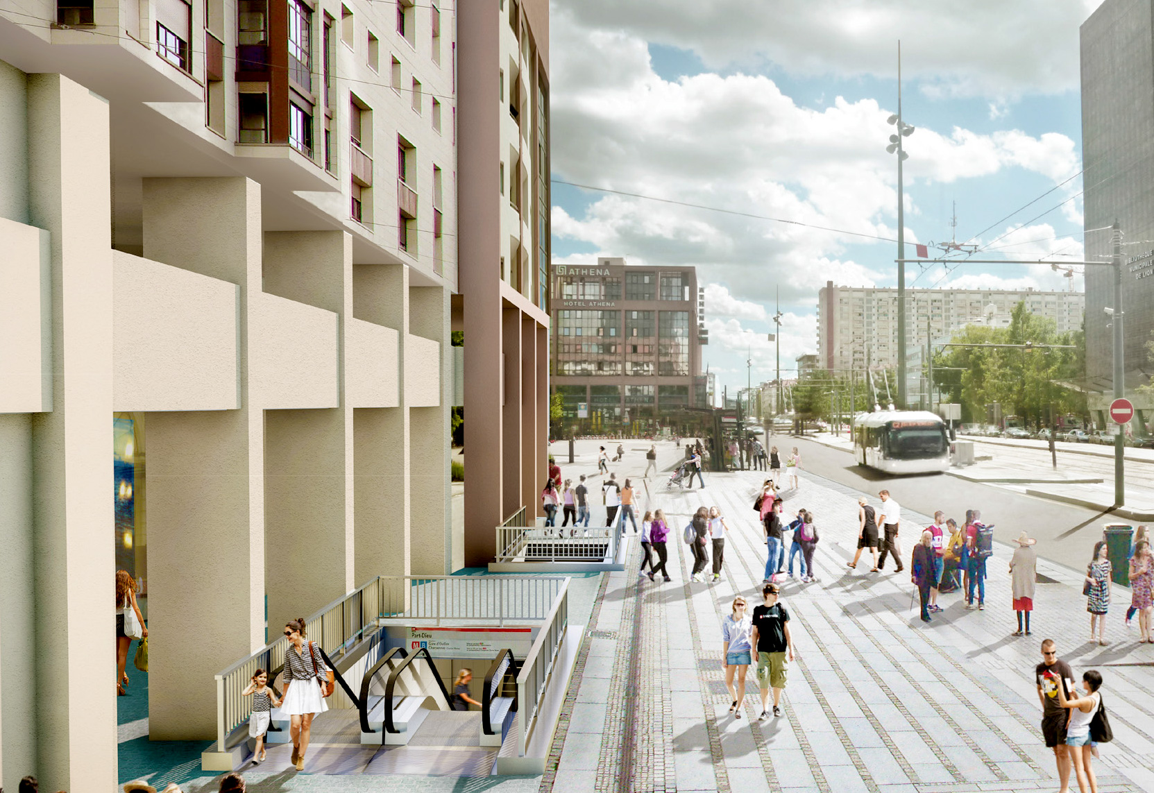 Nouvel accès au métro PartDieu Mobiles